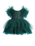 Tip Top Kids Girls Mesh Sleeve Dress with Beaded Lace Overlay Bodice and Layered Skirt, Sizes 6 Months-12 - SophiasStyle.com